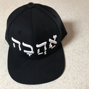 NWT Disnapback.com “love” in Hebrew snap back hat